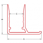 Alu U profil z odkapom
